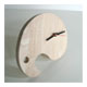 ゴム木、ユニック　豆の形の時計　クロック、　クォーツ　クロック　bean shape rubber wood panel, quartz clock
